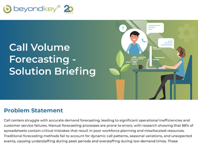 Solution Briefing - Call Volume Forecasting