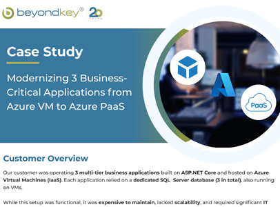 Success Story - VMs to Azure PaaS